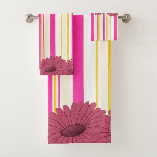 Bathroom Towel Sets Floral (Insitu)