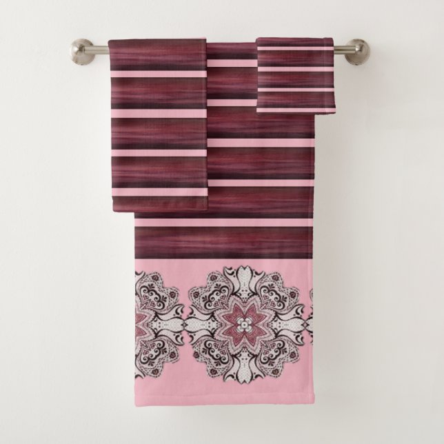 Bathroom Towel Sets Floral (Insitu)