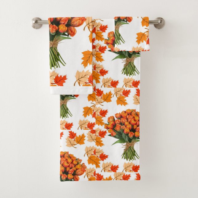 Bathroom Towel Sets Floral (Insitu)