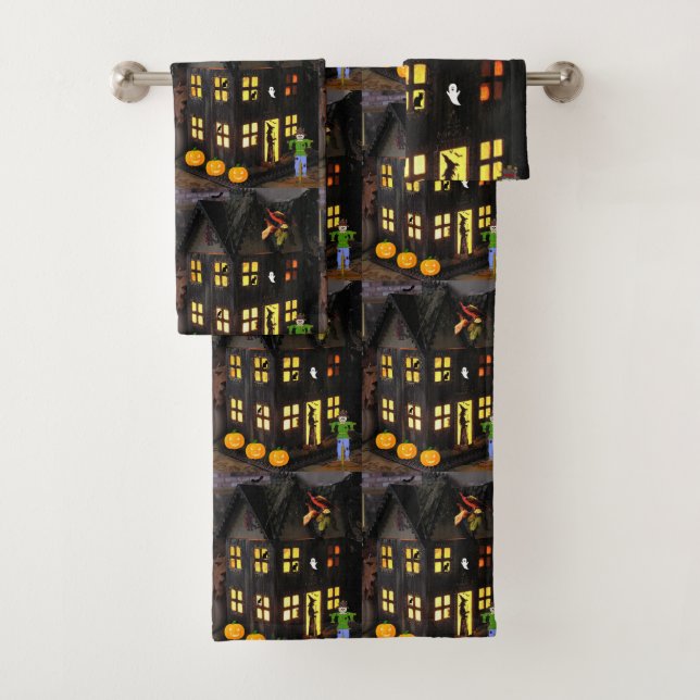 Bathroom Towel Sets Halloween (Insitu)