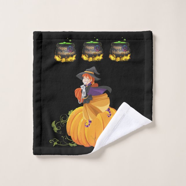 Bathroom Towel Sets Halloween (Wash Cloth)