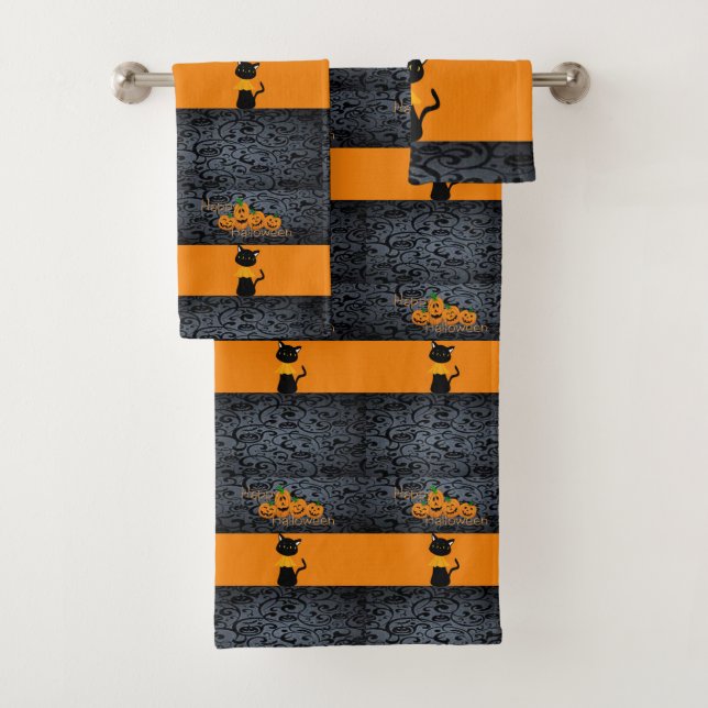 Bathroom Towel Sets Halloween (Insitu)