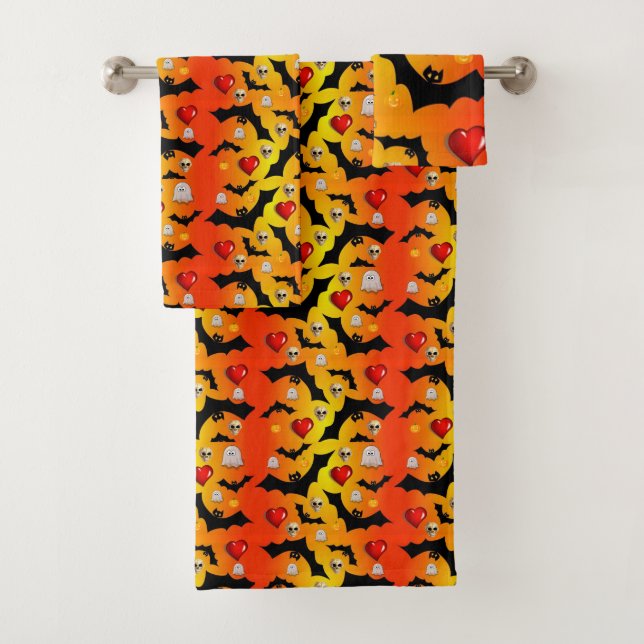 Bathroom Towel Sets Halloween (Insitu)
