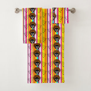 Bathroom Towel Sets Halloween, Spider