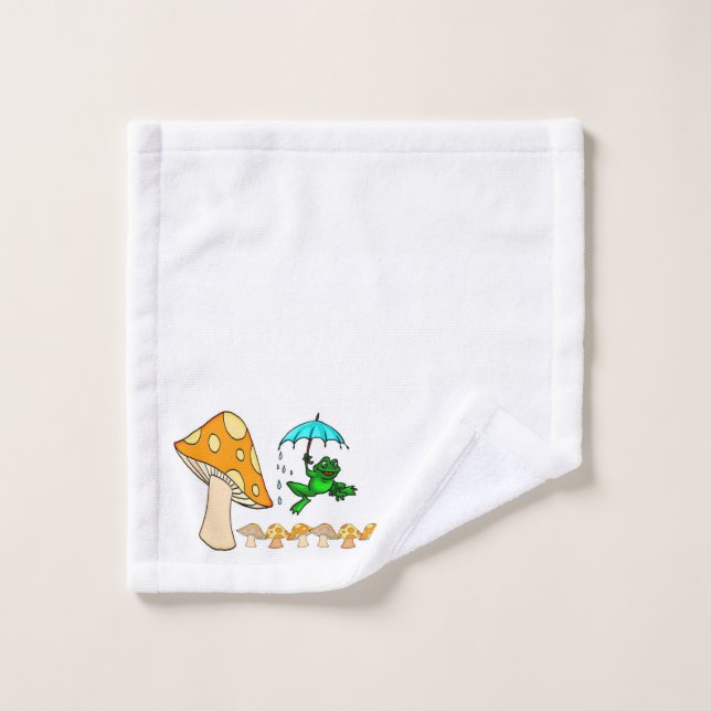Bathroom Towel Sets Mushroom, Frog (Wash Cloth)