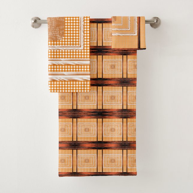 Bathroom Towel Sets Orange (Insitu)