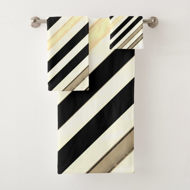 Bathroom Towel Sets Stripes (Insitu)