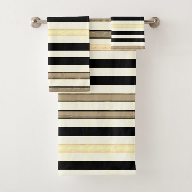 Bathroom Towel Sets Stripes (Insitu)