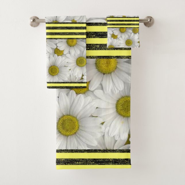 Bathroom Towel Sets Sunflowers (Insitu)