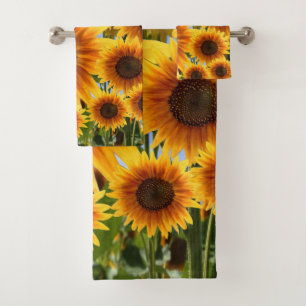 Bathroom Towel Sets Sunflowers