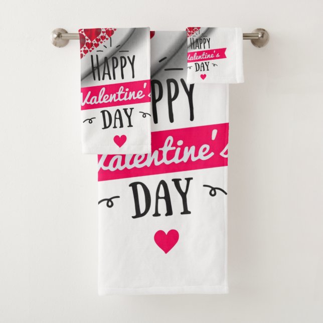 Bathroom Towel Sets Valentine's Day (Insitu)