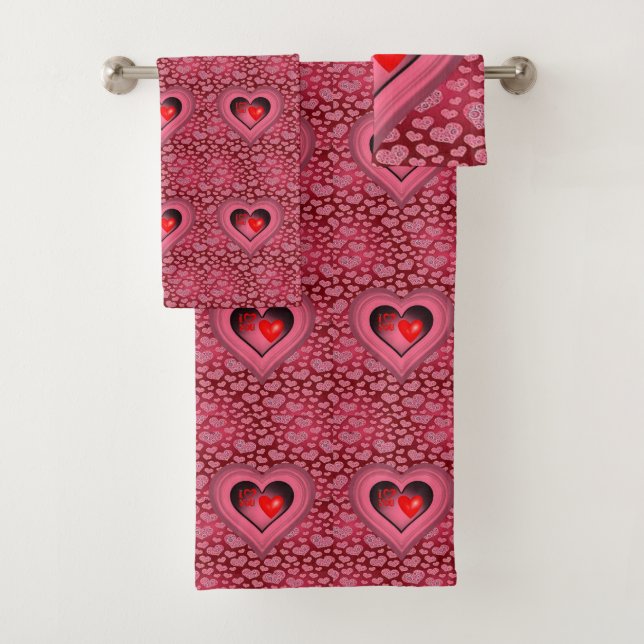 Bathroom Towel Sets Valentine's Day (Insitu)
