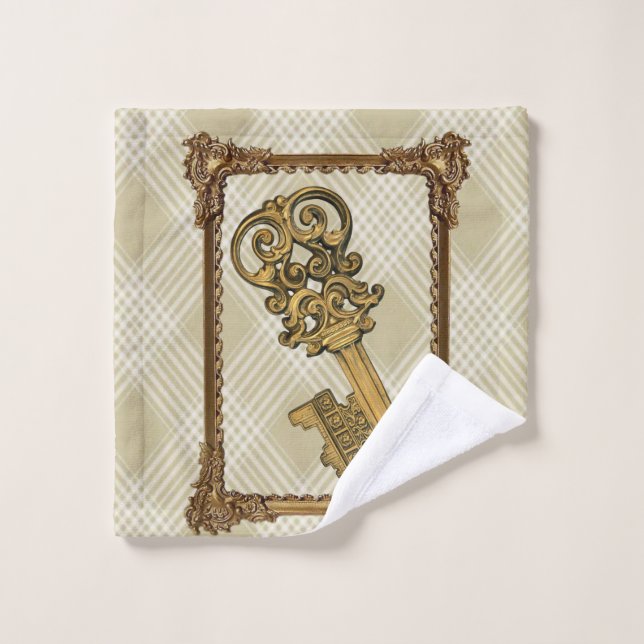 Bathroom Towel Sets Victorian Key (Wash Cloth)