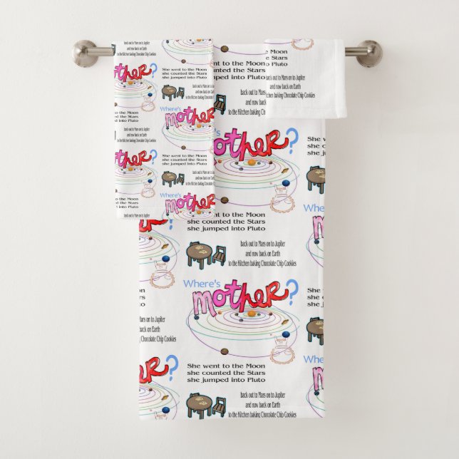 Bathroom Towel Sets Where's Mum?  (Insitu)