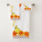 Bathroom Towel Sets Yellow Ducks Orange Hearts 
