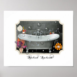 Bathroom Wall Decor Vintage Inspired Art Print