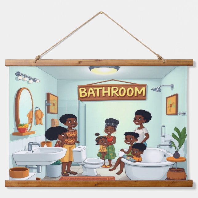 BATHROOM Wall Tapestry (Front)