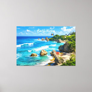 Bathsheba, Barbados - Tropical Beach Coast Canvas Print