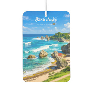 Bathsheba, Barbados - Tropical Beach Coast Car Air Freshener