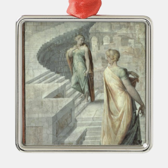 Bathsheba Visiting David, c.1553 Metal Tree Decoration (Front)