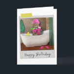 Bathtime Cat Funny Birthday Card<br><div class="desc">Brighten up any cat lover's birthday with this whimsical and fun feline design!</div>