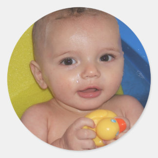 Bathtime Classic Round Sticker