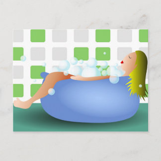 Bathtime Postcard