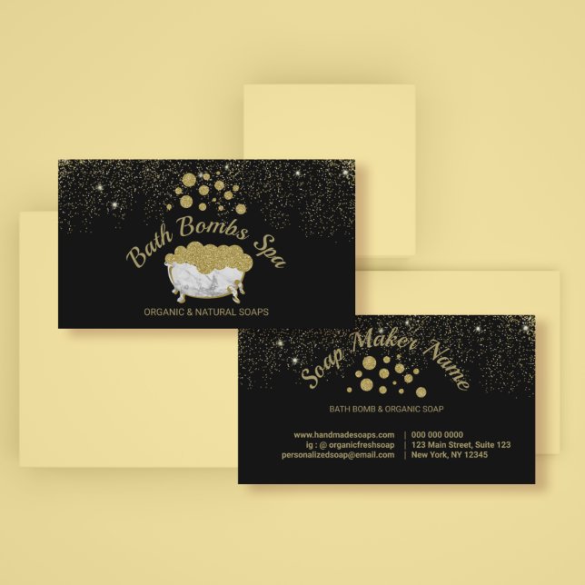Bathtub Bomb Spa Soap Bubble Business Card (Creator Uploaded)