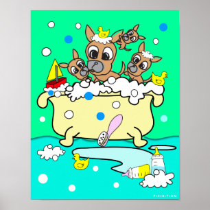 Bathtub Chihuahua Puppy Poster 13