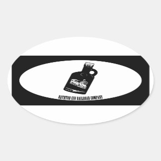 Bathtub Gin Railroad Company Oval Bottle 2 Oval Sticker
