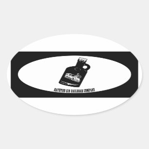 Bathtub Gin Railroad Company Oval Bottle 2 Sticker