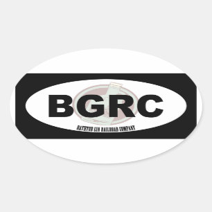 Bathtub Gin Railroad Company Oval Text and logo Sticker