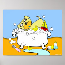 Bathtub Puppy Poster 16