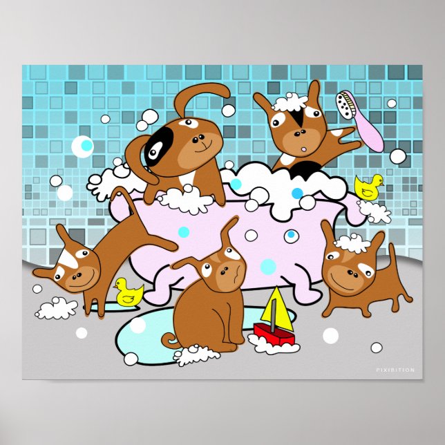 Bathtub Puppy Poster 2 (Front)