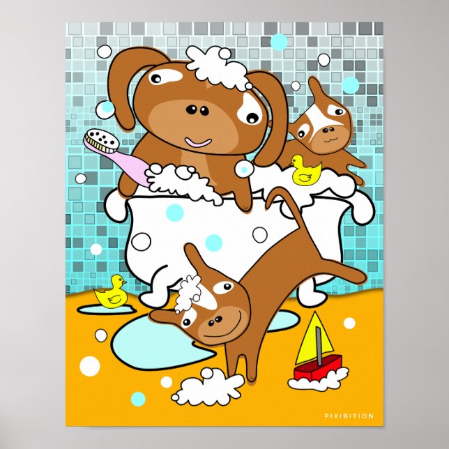 Bathtub Puppy Poster 4 (Front)