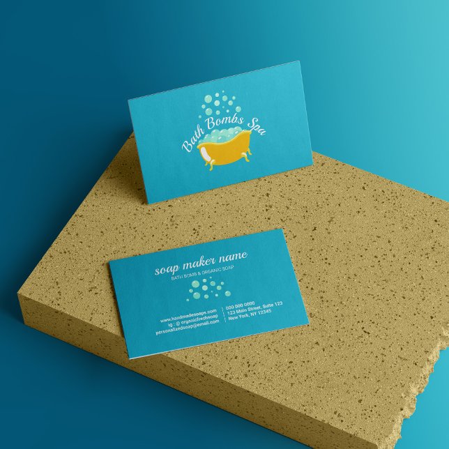 Bathtub Soap Bubbles Shampoo Business Card (Bathtub Soap Bubbles Shampoo Business Card)