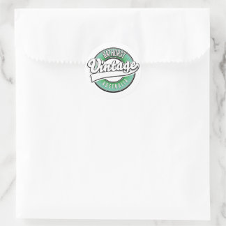 Bathurst australia vintage style logo classic round sticker