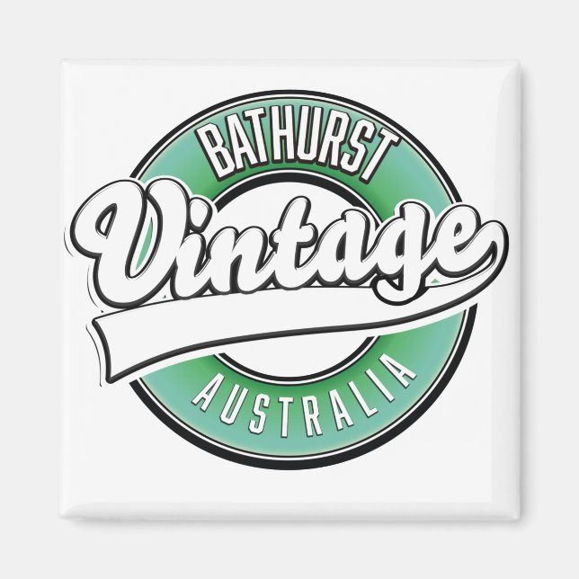 Bathurst australia vintage style logo magnet (Front)