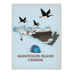 Bathurst Island Canada Travel map Poster