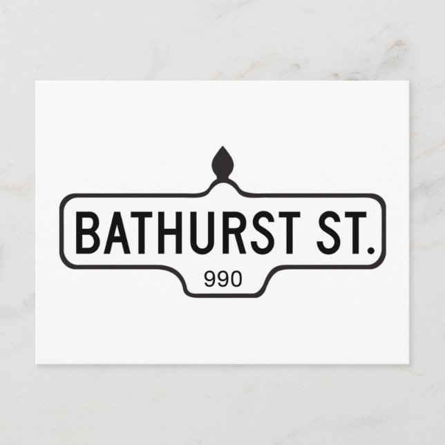 Bathurst Street, Toronto Street Sign Postcard (Front)