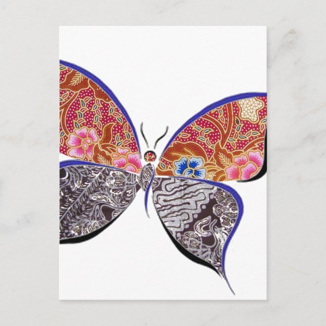 batik and butterfly no.6 collection postcard (Front)
