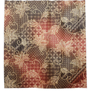 Batik Beauty: Malaysian Artistic Wonder Shower Curtain