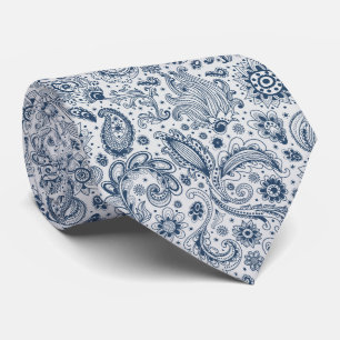 Batik boho style floral paisley pattern tie