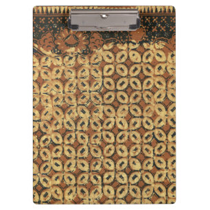 Batik Earthy Coffee Bean Elegant Rustic Rugged Clipboard