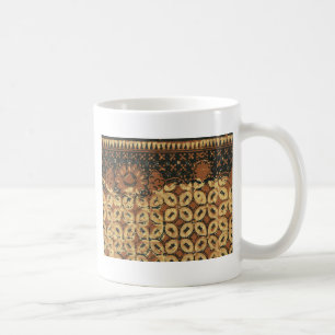 Batik Earthy Coffee Bean Elegant Rustic Rugged Coffee Mug