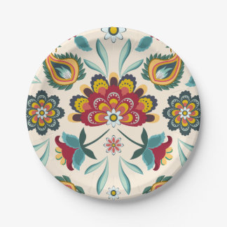 Batik Floral Boho Indonesian Style Paper Plate
