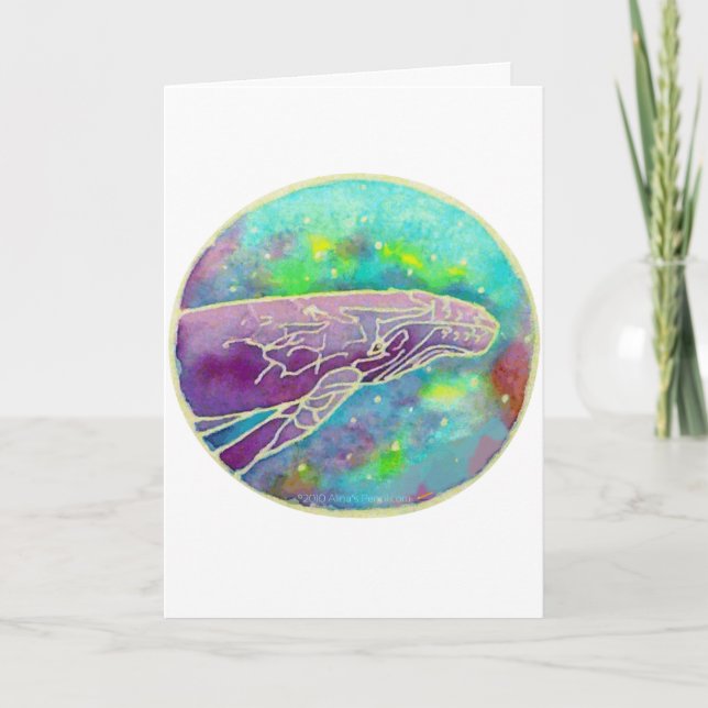 Batik Humpback Whale Art Card (Front)