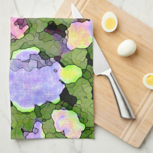 Batik Hydrangeas Tea Towel