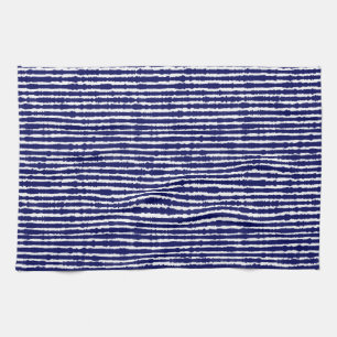Batik Indigo Style Stripes Tea Towel