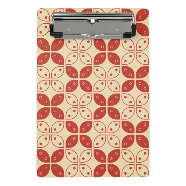 Batik Kawung, Indonesian Pattern, Javanese, Ethnic Mini Clipboard (Front)